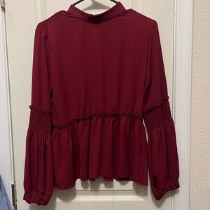 Wine blouse